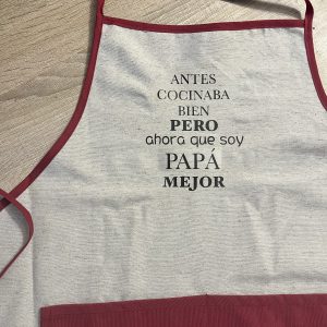 DELANTAL BÁSICO -FRASE PERSONALIZADO