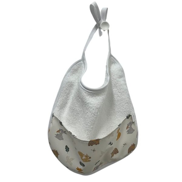 BABERO TOALLA CON BOLSILLO - IMPERMEABLE - - Imagen 2