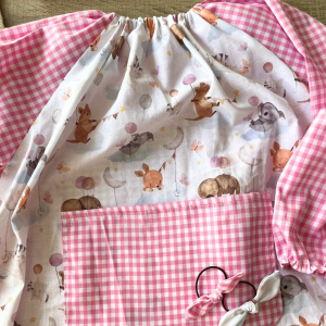 BABI ESCOLAR -VICHY ROSA + ANIM.GLOBO- Talla 2-3 años