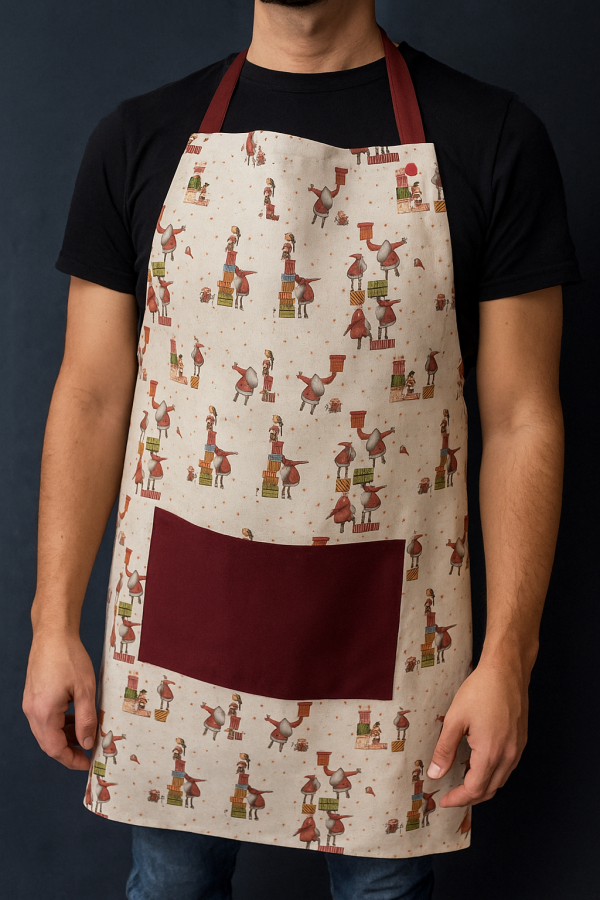 Delantal ADULTO Papá noel REVERSIBLE