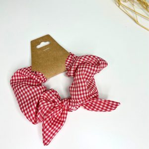 Scrunch Vichy rojo con lazo