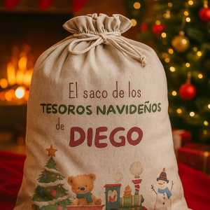 Saco tesoros NAVIDEÑOS -Personalizado- 2 Modelos