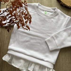 Sudadera con volante - CREMA DE LECHE