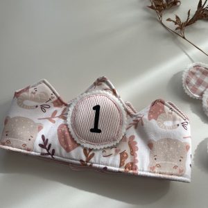 Corona cumple ELEFANTITAS ROSA